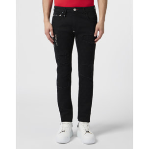 PHILIPP PLEIN Rockstar Fit Jeans Embroidery Monogram