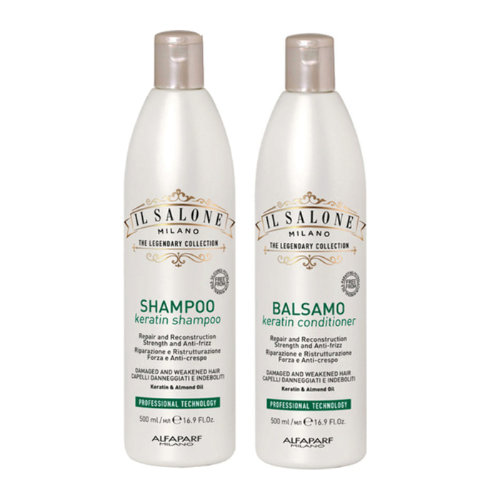 ALFAPARF MILANO Kit Il Salone Keratin Shampoo 500ml + Conditioner 500ml