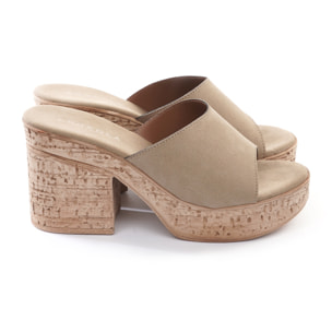 MULE TACCO SUGHERO BEIGE