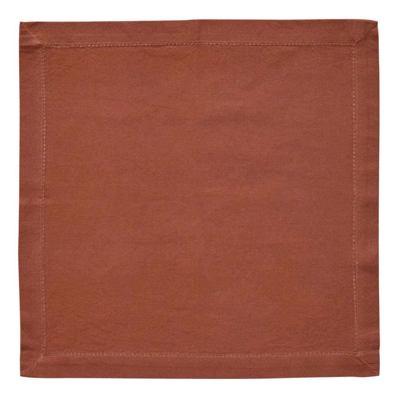 Serviette de table Jane 40x40 terracotta en coton