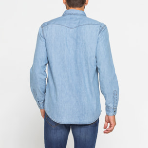 CAMICIA MODELLO WESTERN IN DENIM LEGGERO DA 7 oz.