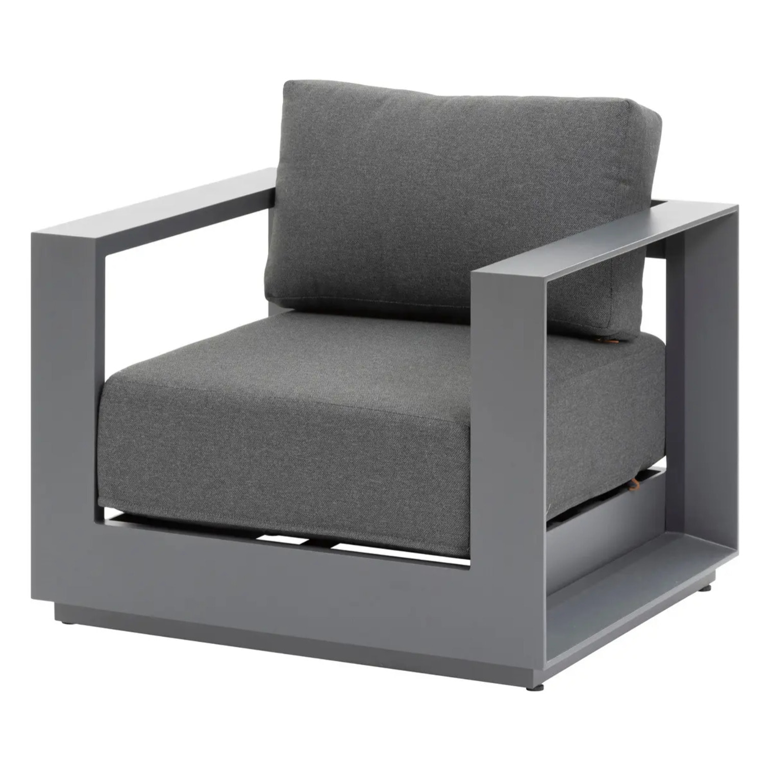 Salon de jardin "Allure" graphite 5 places en aluminium et polyester