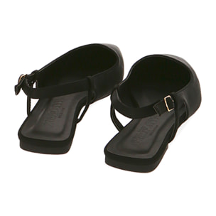 Ballerine slingback nere in tessuto