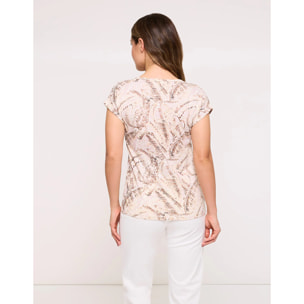 Camiseta Manga Corta Beige - Zebriye