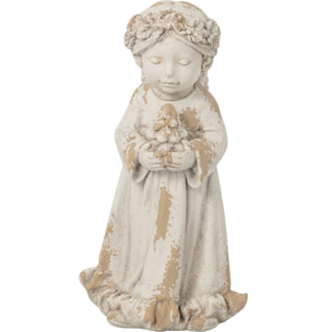 J-Line Ange fleur extérieur - magnésium - écru/beige