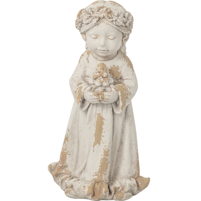 J-Line Ange fleur extérieur - magnésium - écru/beige