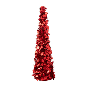 J-Line Arbre Pailleté - polystyrène  - rouge - medium