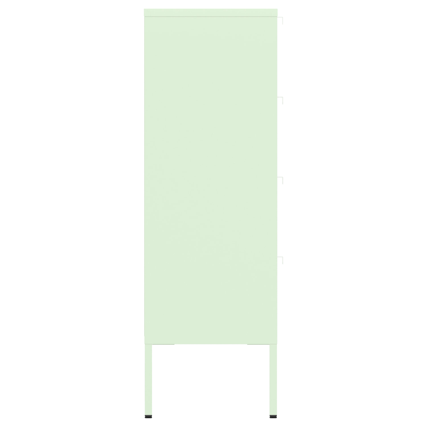 Meuble à chaussures 4 portes en métal vert tilleul EMMA