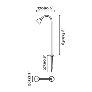 LILY 650 Lampada pichetto nero
