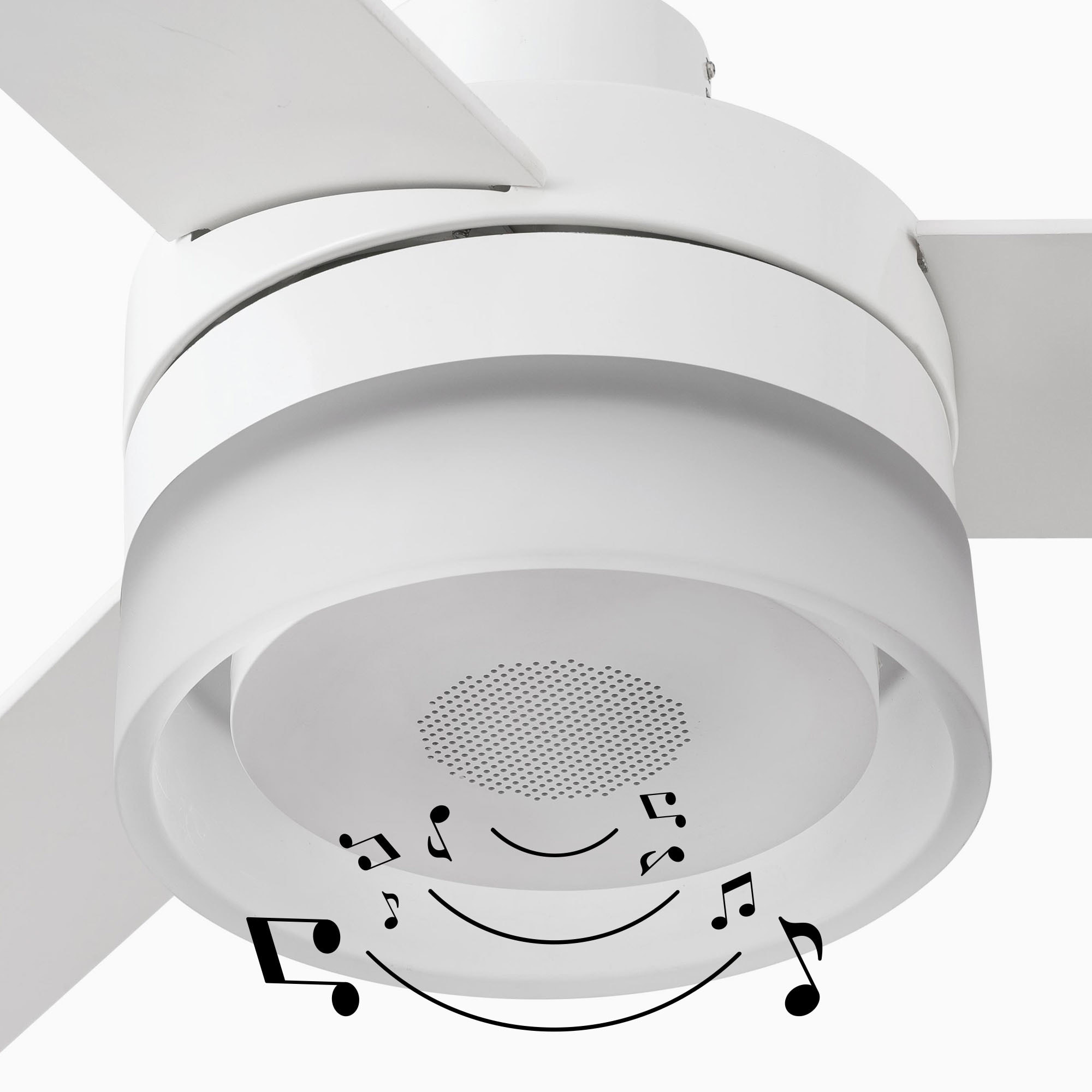 ICE L LED SPEAKER Ventilador blanco con altavoz