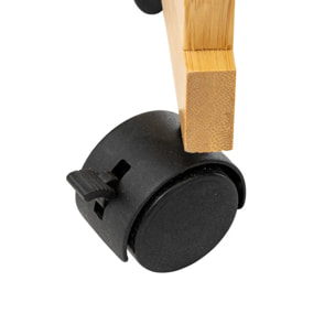 Desserte 3 niveaux à roulettes "Naturéo" acacia noir