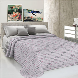 Copriletto di cotone lovelove rosa