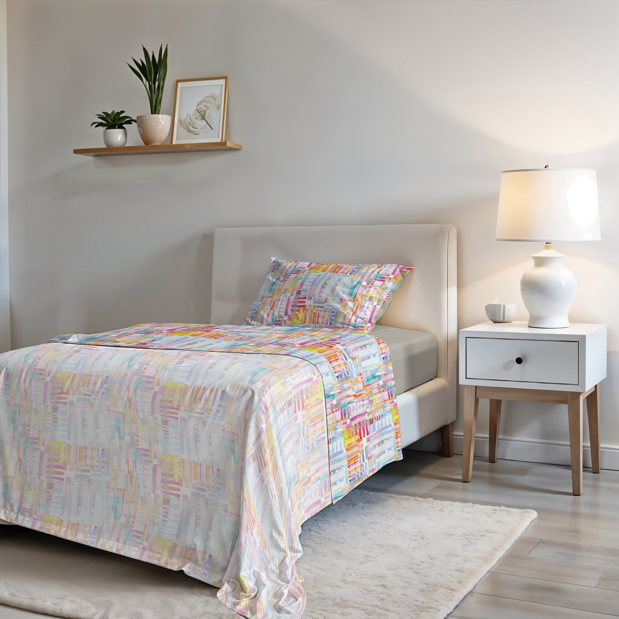 COMPLETO LETTO FASHION MADE IN ITALY MICROFIBRA- FRANCIS SINGOLO
