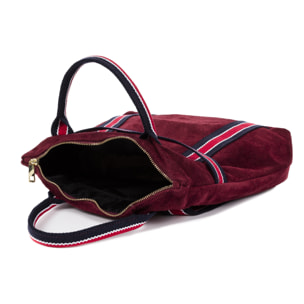 Venusta Bolso mochila Mujer.Piel auténtica Gamuza  Lona Premium Estampado