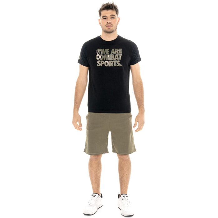 Set completo da uomo con t-shirt e pantaloncino mimetico Leone Military 1947