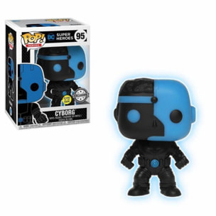 Justice League Funko POP Film Vinile Figura Cyborg Silhouette GITD Esclusiva