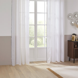 Rideau "Linah" blanc 130x260cm