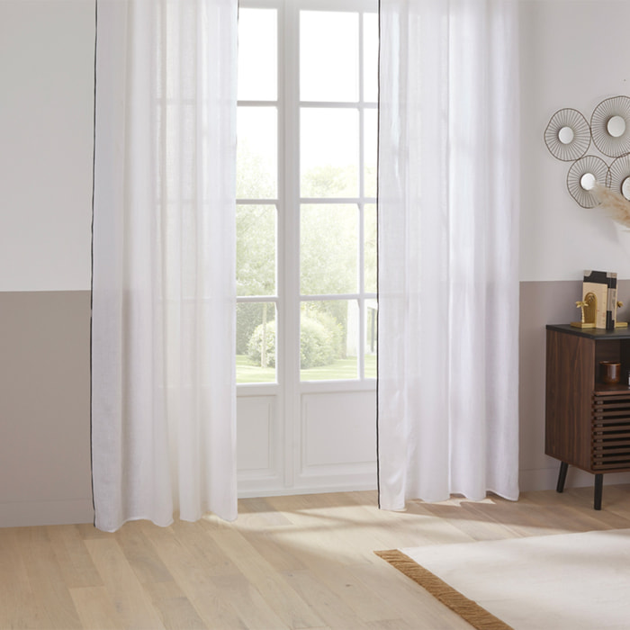 Rideau "Linah" blanc 130x260cm