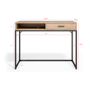 Escritorio Canterbury roble 79x105x48 cm
