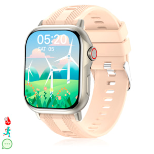 Smartwatch B05 con chiamate BT, notifiche push. Monitor sportivo e di salute. Corona multifunzione.