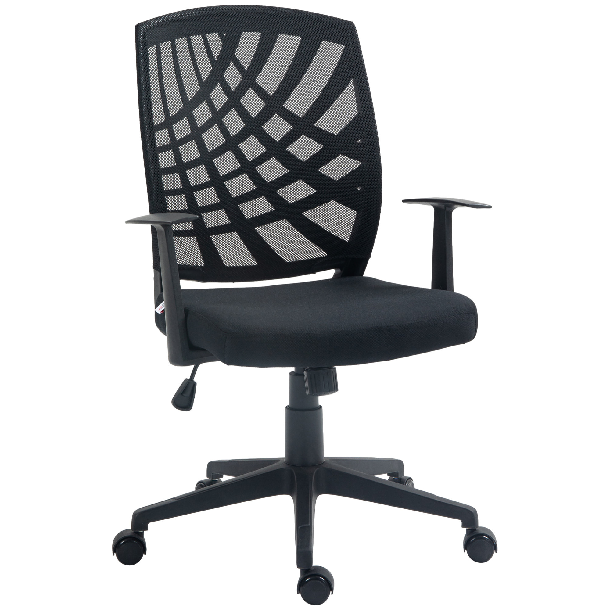 Chaise de bureau design ergonomique réglable accoudoirs maille noir