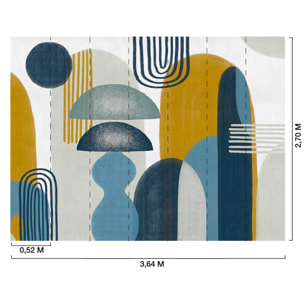 Papier peint panoramique Arches Ébène & Sable Intissé