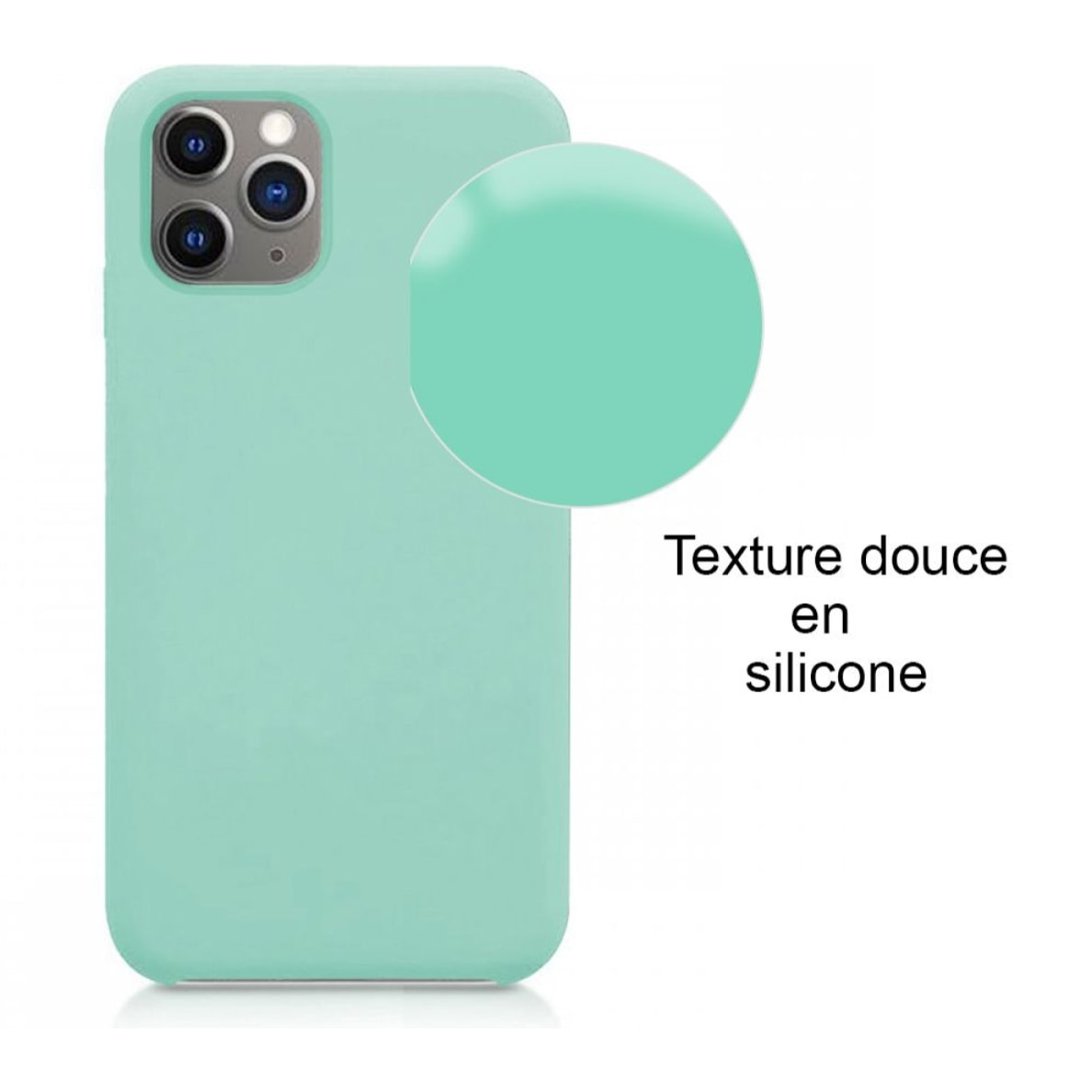 Coque iPhone 11 Pro silicone liquide Vert Pâle