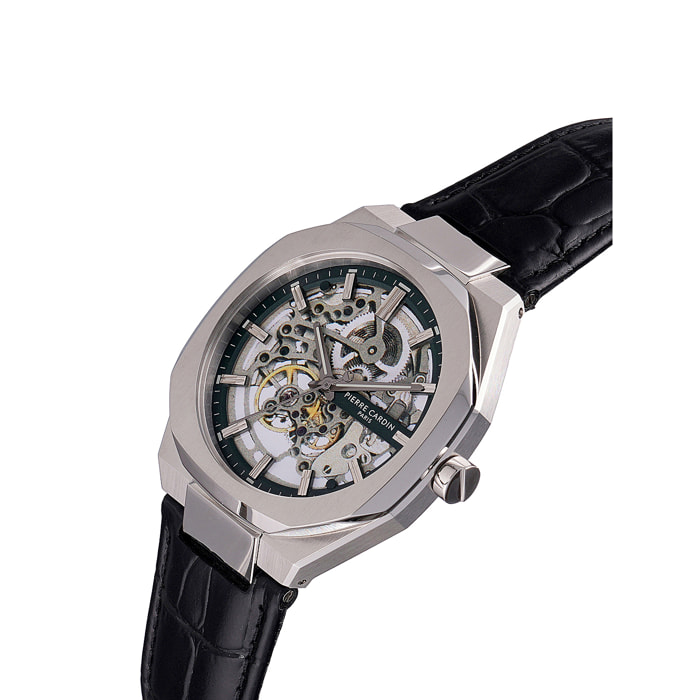 Reloj Pierre Cardin CF.1002.LB.4 Hombre Analogico Automatico con Correa de Cuero