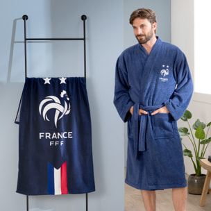 Peignoir adulte 100% coton, FFF EQUIPE DE FRANCE DEUX ETOILES