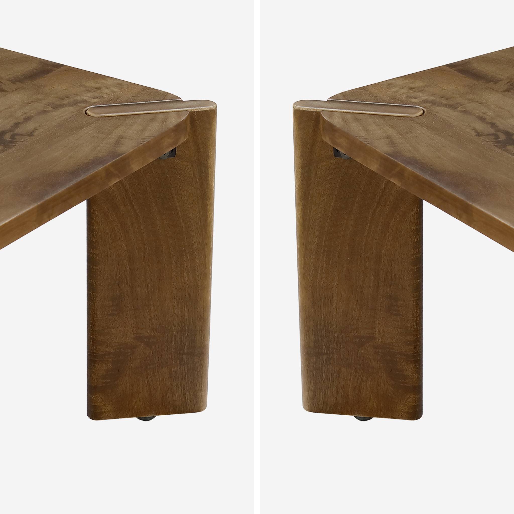 Table basse exotique carrée bois massif REVA