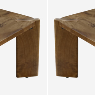 Table basse exotique carrée bois massif REVA