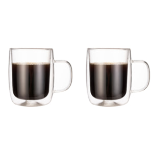 2 mugs à thé double paroi - 250ml