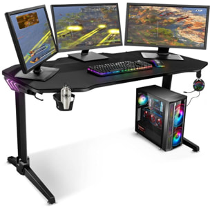 Bureau gamer SPIRIT OF GAMER HEADQUARTER 400 - RGB - Grande tail