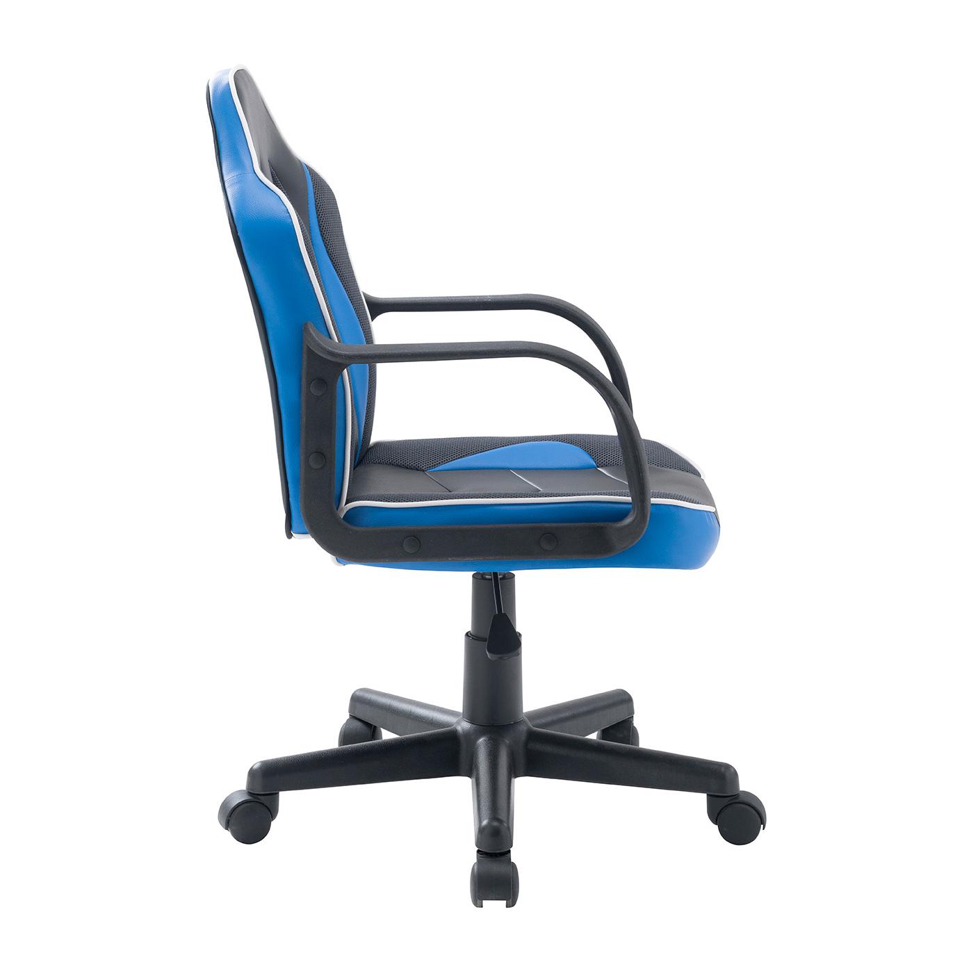 Assen - sedia gaming in pvc+pl e nylon nero e blu