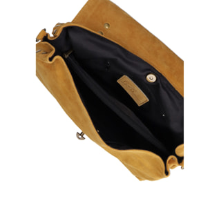 Borsa a mano da donna Made in Italy - Modello Zelia Elite - Pelle scamosciata - 37.0 x 22.0 x 15.0 cm