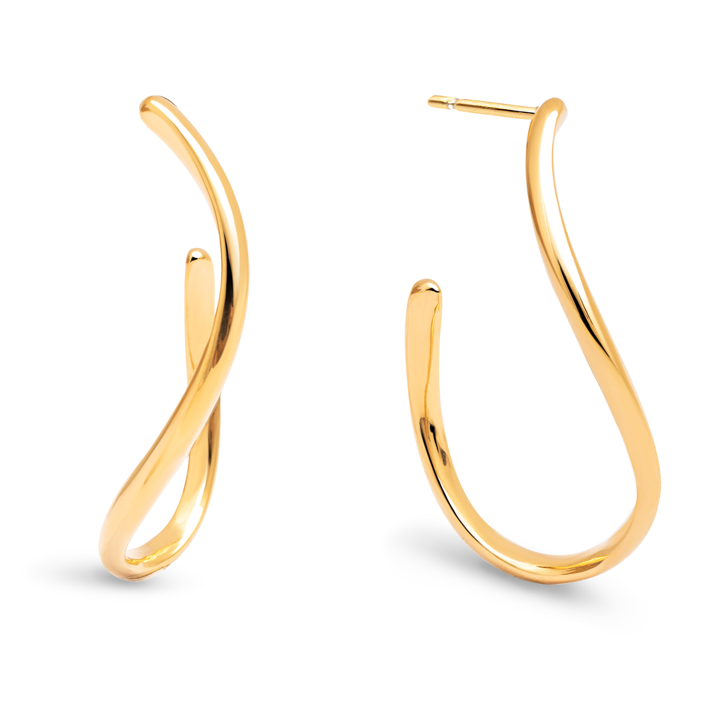 Orecchino Brisa in Acciaio Placcato Oro