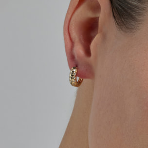 Pendientes de Circonita Brillante acabados en oro amarillo de 18K