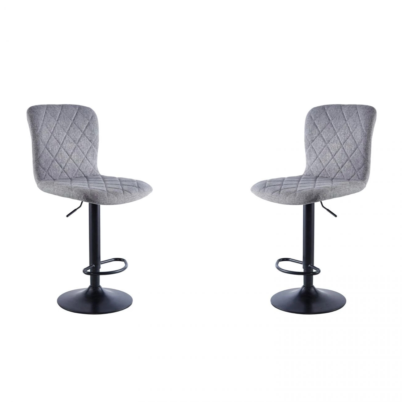 Pack taburetes Britain Tejido Gris - Negro