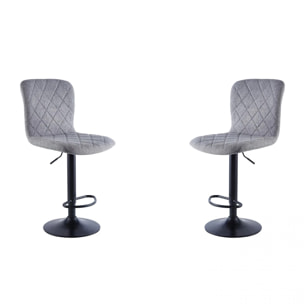 Pack taburetes Britain Tejido Gris - Negro