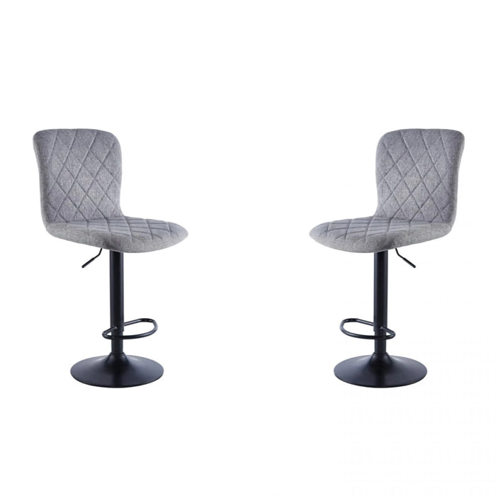 Pack taburetes Britain Tejido Gris - Negro
