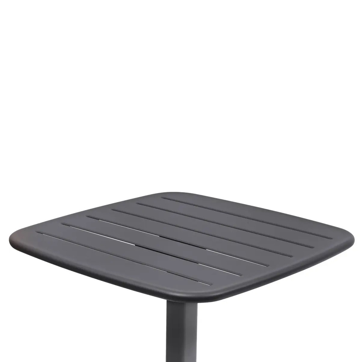 Table haute de jardin 2 places Alegoria 70x70cm gris graphite