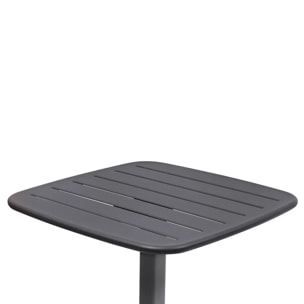 Table haute de jardin 2 places Alegoria 70x70cm gris graphite