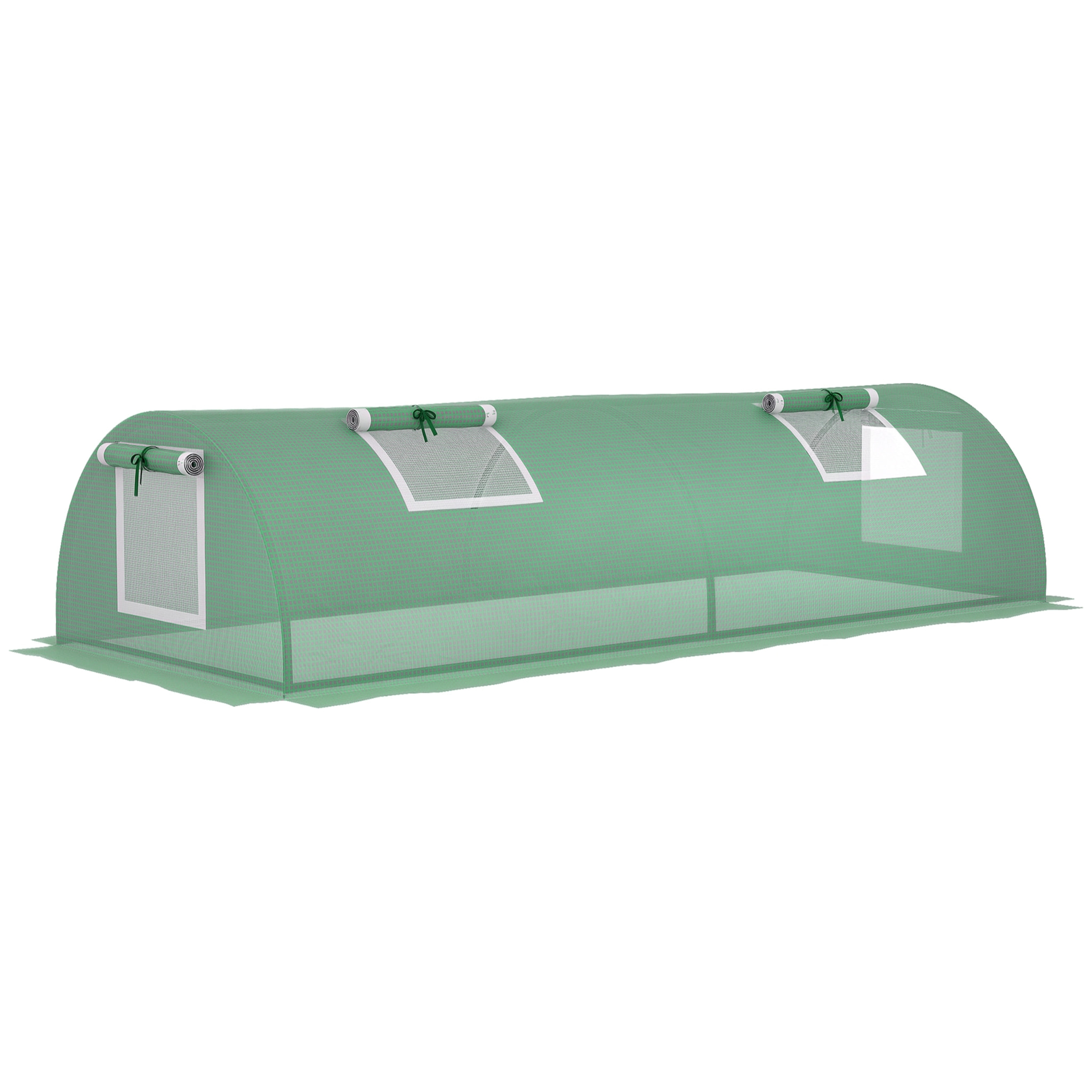 Invernadero de Exterior, 200x80x45 cm, Invernadero de Jardín con 4 Ventanas Enrollables de Malla, Marco de Acero y Cubierta de PE 140g/Ã£Å½Â¡ Anti-UV para Cultivos, Plantas, Flores, Verde