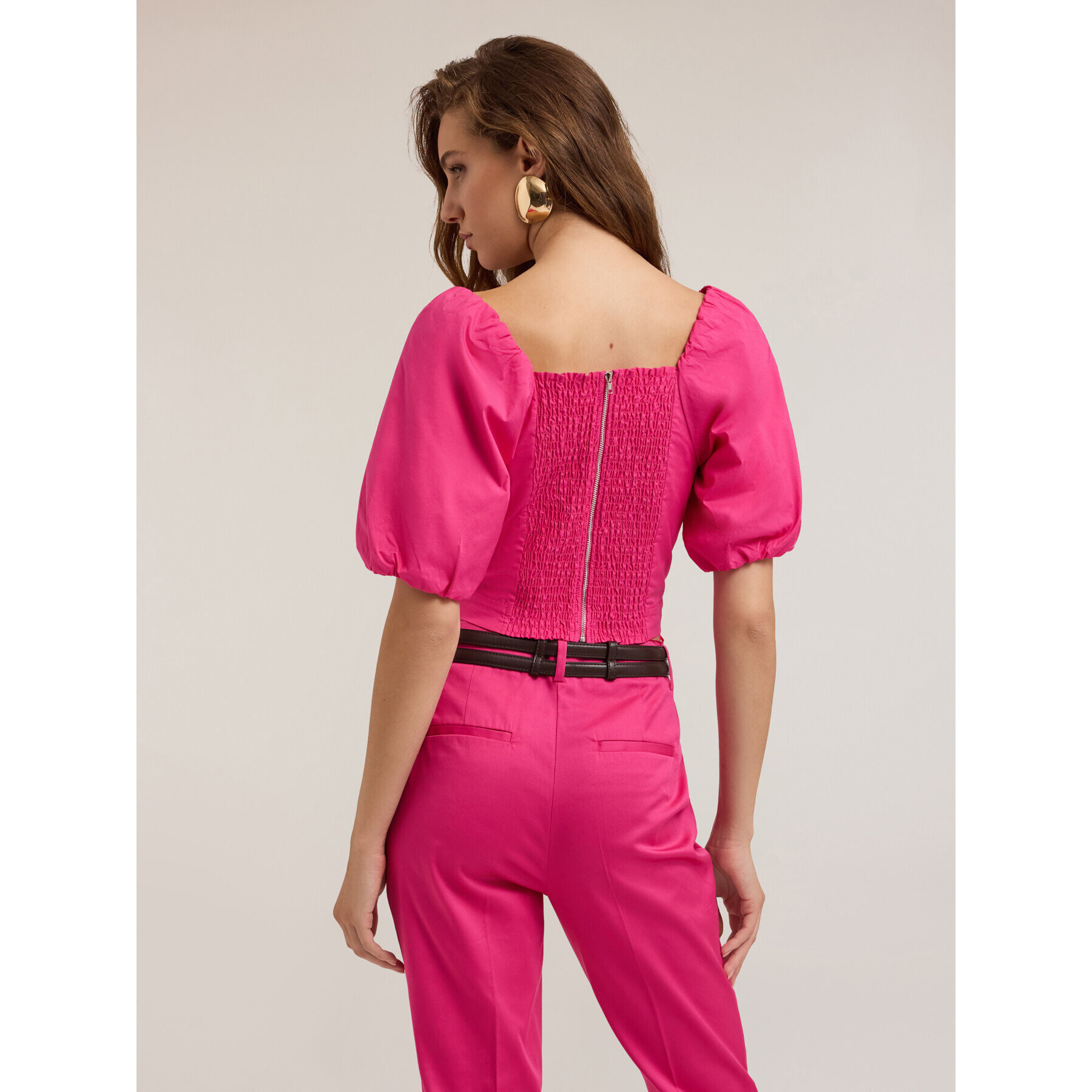 Motivi - Top con maniche balloon - Fucsia