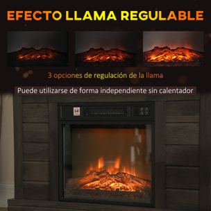 Chimenea Eléctrica 1800W Chimenea Decorativa con Efecto de Llama Mando a Distancia Temporizador Semanal Protección Contra Sobrecalentamiento para Sala 30 m² Gris Oscuro