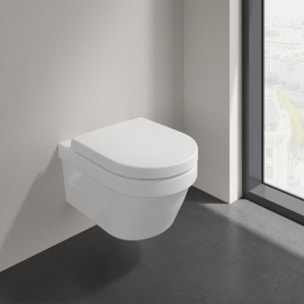 WC suspendu sans bride Architectura + abattant + bati support GROHE + plaque de commande chrome