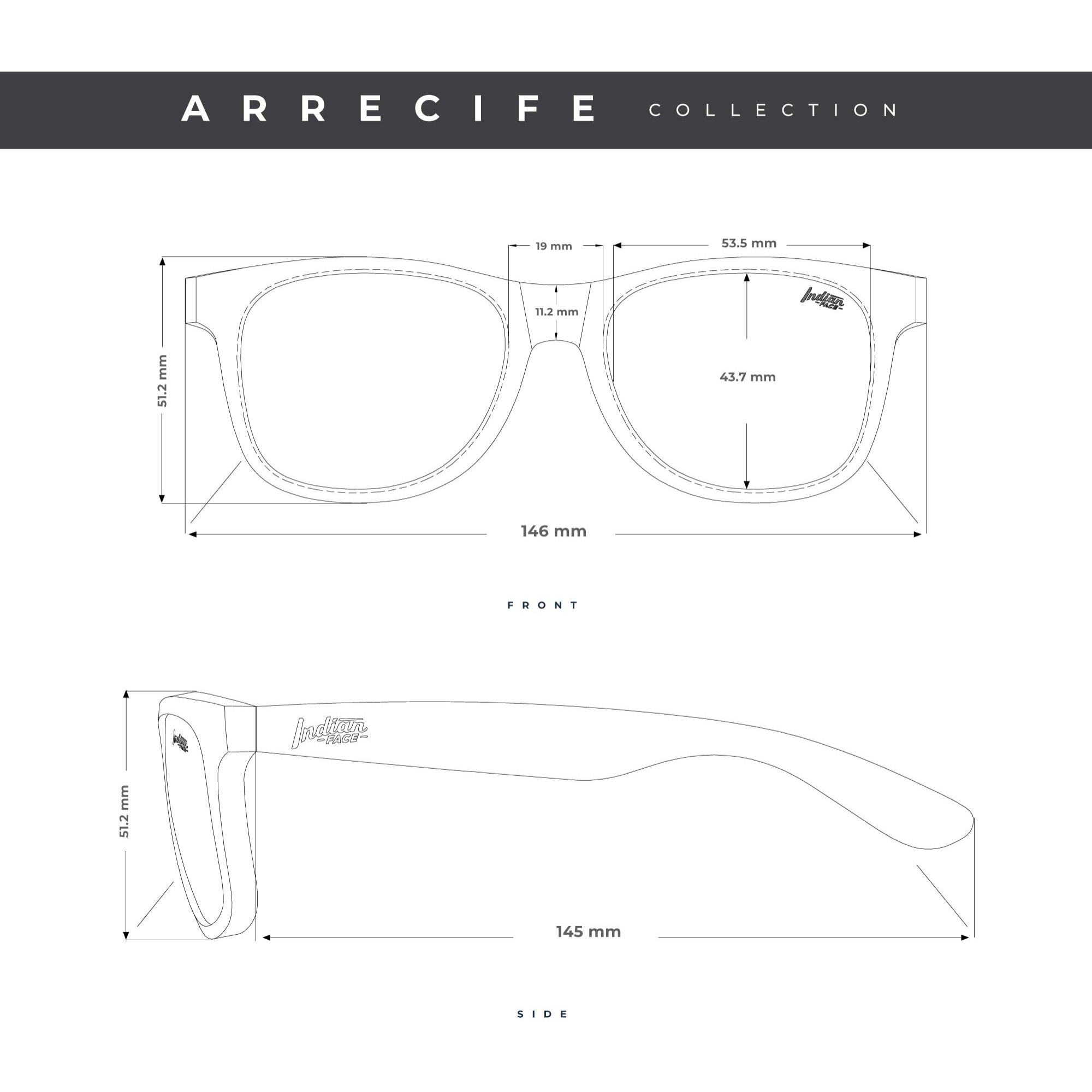 Gafas de Sol Polarizadas The Indian Face Arrecife Negro para hombre y mujer