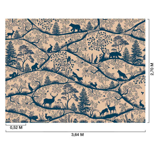 Papier peint forêt ludique chambre enfant Intissé