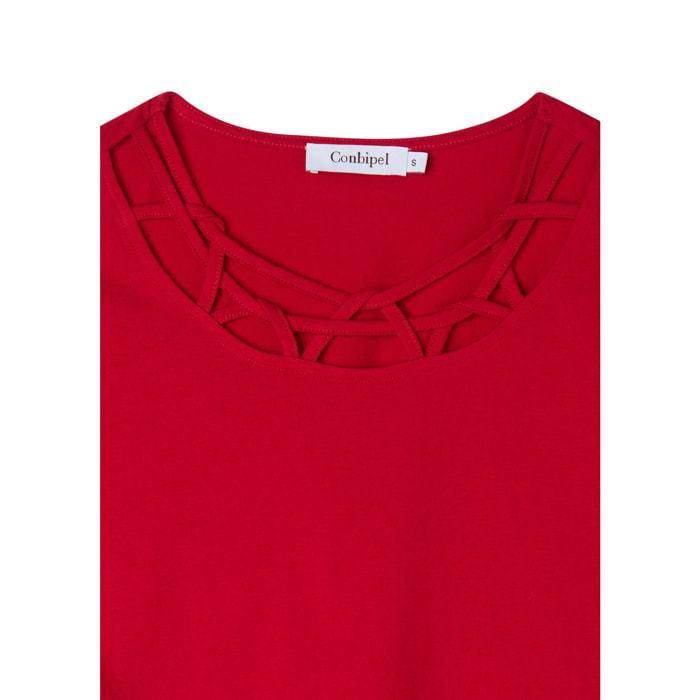 T-SHIRT ROSSO CHIARO CONBIPEL