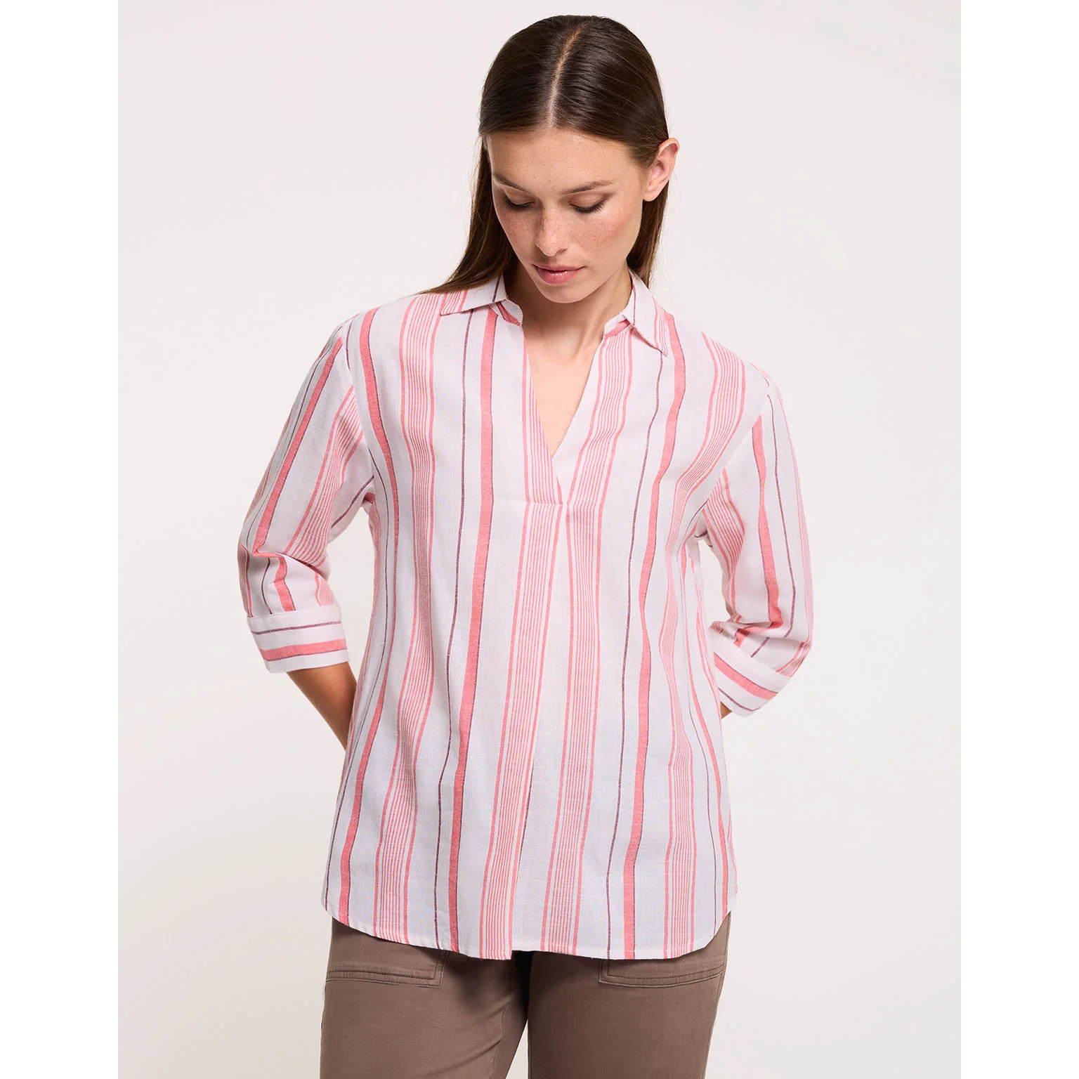 Camisa Media Manga Rosa - Sawira